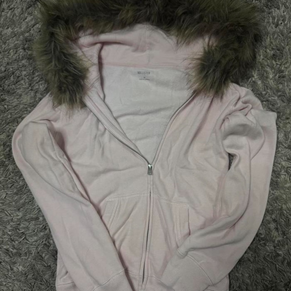 Wild Fable Light Pink Jacket with Faux Fur Hood - Picture 2 of 5